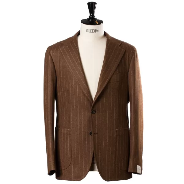 Orazio Luciano Anzug „Vintage-Chalkstripe" Aus Reiner Wolle „Vintage Fox" Von Fox Brot* Anzugjacke