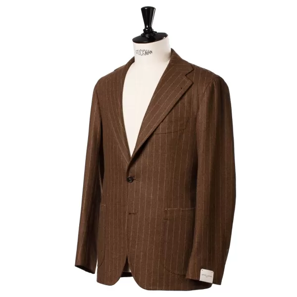 Orazio Luciano Anzug „Vintage-Chalkstripe" Aus Reiner Wolle „Vintage Fox" Von Fox Brot* Anzugjacke