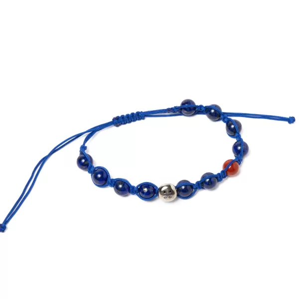 Barbarulo Napoli Armband „Blue Love" Mit Blauen Steinen Und Knopf Aus Sterlingsilber* Manschettenknöpfe Und Schmuck
