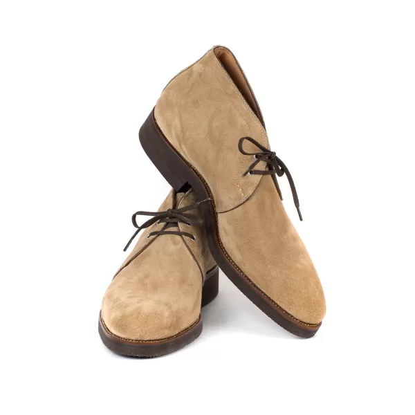 Saint Crispin's Bootee „New Chukka" Aus Sandfarbenem Kudu-Antilope Rauhleder - Reine H* Mto