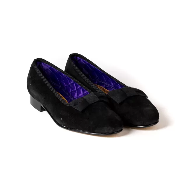 Bowhill u0026 Elliott Bowhill & Elliot X Mj: Schwarze Schuhe „Opera Pump" Aus Wildleder Mit Lea* S