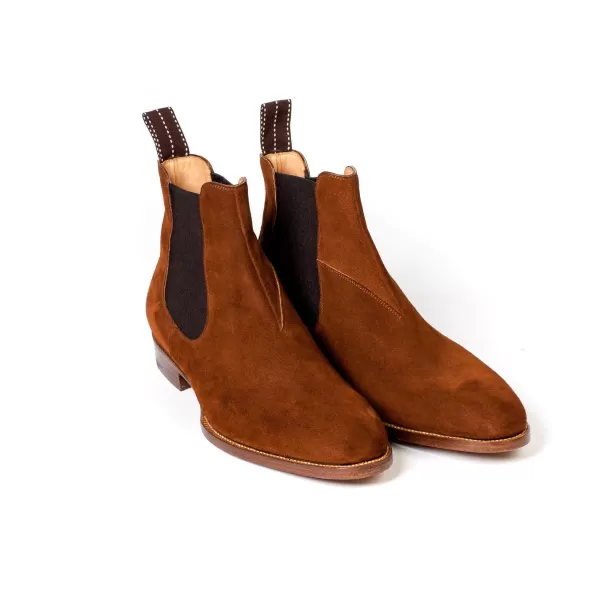 Saint Crispin's Chelsea-Stiefel Aus Braunem „Hunting"-Wildleder* Mto