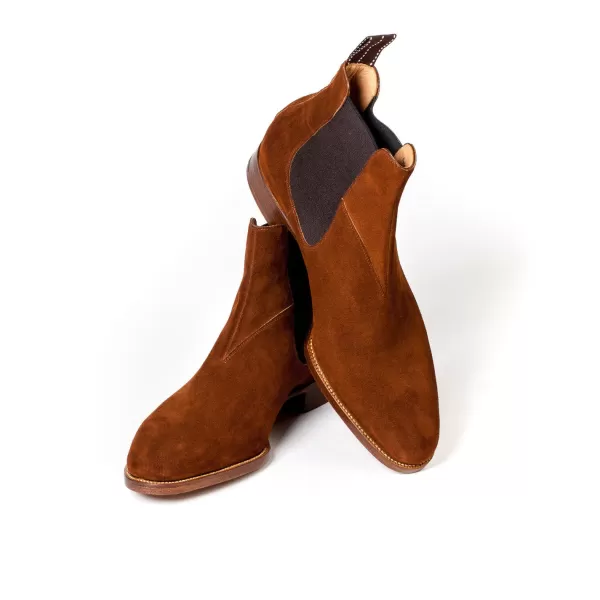 Saint Crispin's Chelsea-Stiefel Aus Braunem „Hunting"-Wildleder* Mto