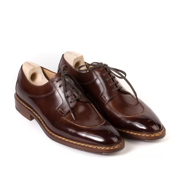 Saint Crispin's Derby „Norvegian Split Toe" Aus Braunem Kalbsleder Handkoloriert* Mto