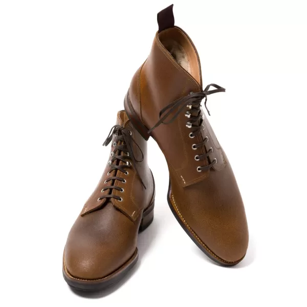 Saint Crispin's Derby-Stiefel „Mountain Walk" Aus Braunem Juchtenleder - E* Mto