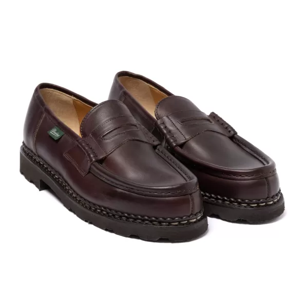 Paraboot Dunkelbrauner Loafer „Reims" Aus Gewachstem Kalbsleder* S