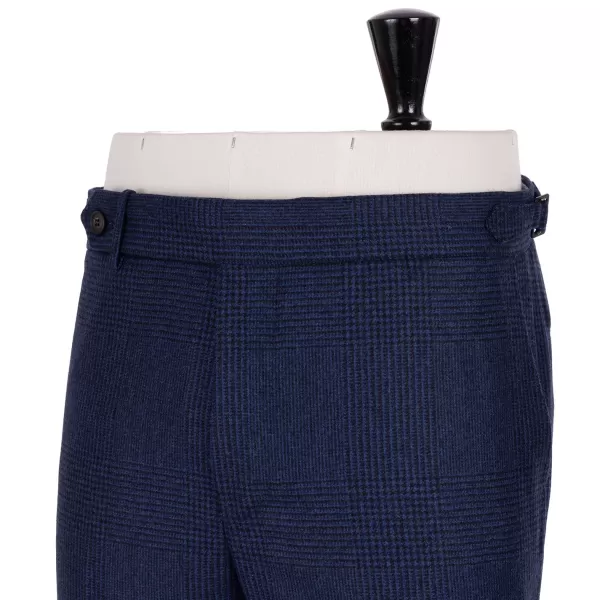 Rota Sartorial Exklusiv Bei Michael Jondral: Blau Karierte Flanellhose „Galles" In P* Hose