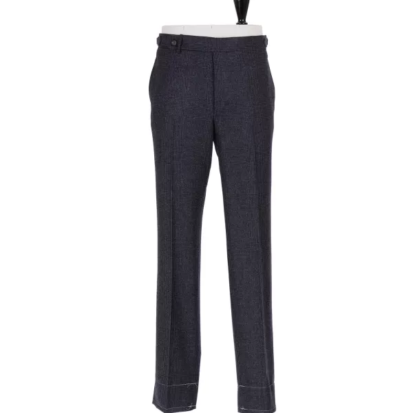 Rota Sartorial Exklusiv Bei Michael Jondral: Grau Karierte Flanellhose „Galles" In Pur* Hose