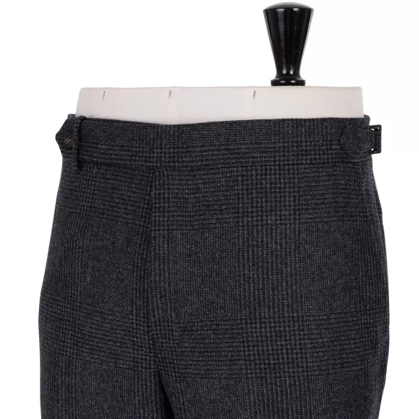 Rota Sartorial Exklusiv Bei Michael Jondral: Grau Karierte Flanellhose „Galles" In Pur* Hose