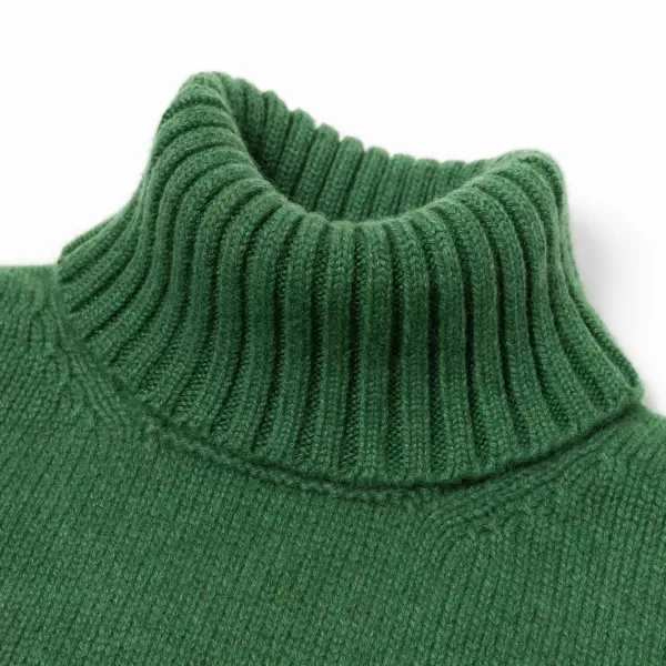 Fedeli Exklusiv Bei Michael Jondral: Gruner Schottischer Rollkragenpullover Aus 4-Lagigem Kaschmir* Strickwaren