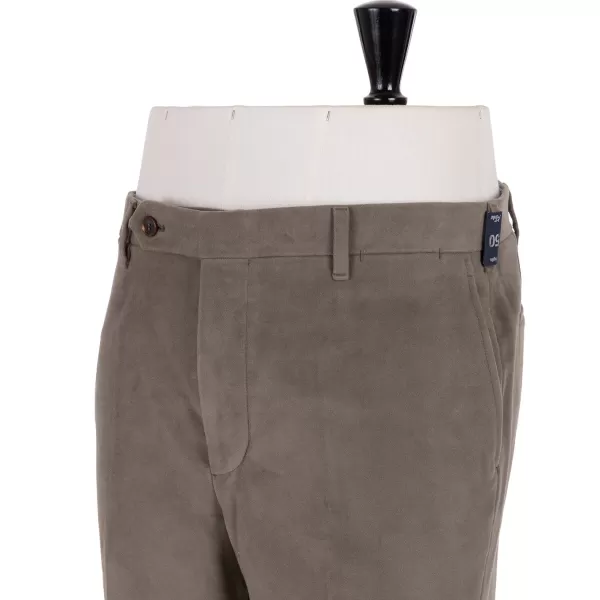 Rota Sartorial Exklusiv Bei Michael Jondral: Khakigrune Hose Aus Englischer Baumwolle M* Hose
