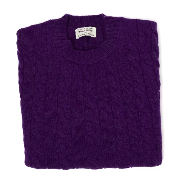 William Lockie Exklusiv Bei Mj: Pullover „Crew Cable-Rib" Aus Reinem Geelong* Strickwaren