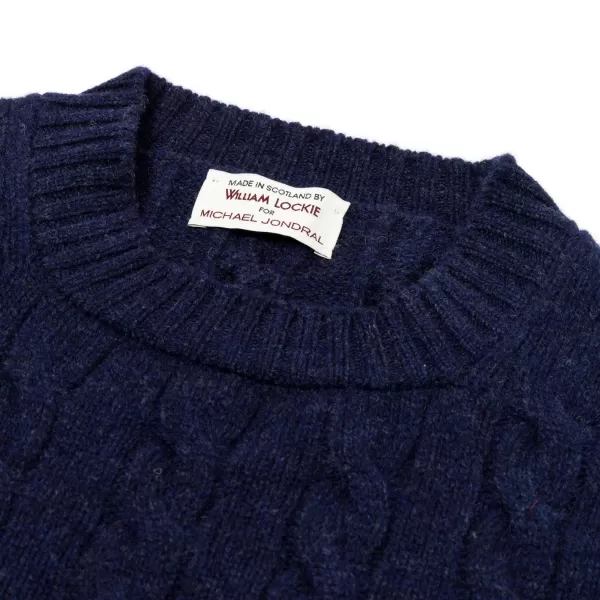 William Lockie Exklusiv Bei Mj: Pullover „Crew Cable-Rib" Aus Reinem Geelong* Strickwaren