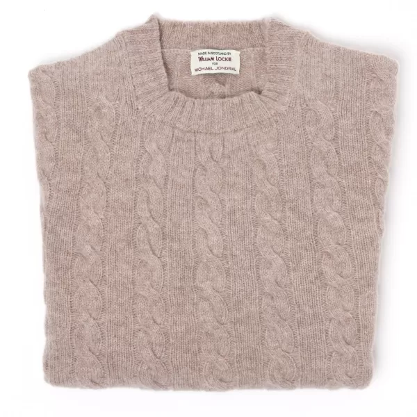 William Lockie Exklusiv Bei Mj: Pullover „Crew Cable-Rib" Aus Reiner Geelong-Lammwolle 3-Lagig* Strickwaren