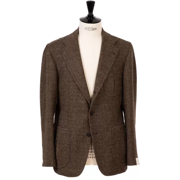 Orazio Luciano Exklusiv Fur Michael Jondral: Braune Jacke „Diamond Tweed" Aus* Anzugjacke