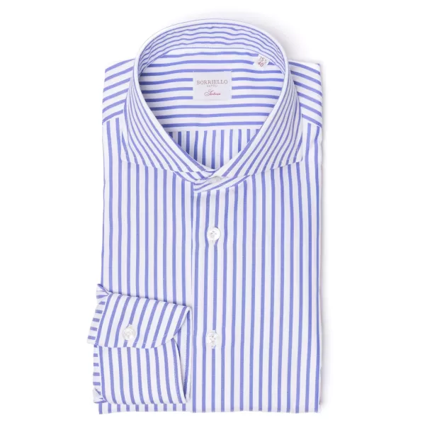 Borriello Gestreiftes Hemd Aus Reiner Baumwolle „Jermyn Stripe" Handgefertigt* Hemden