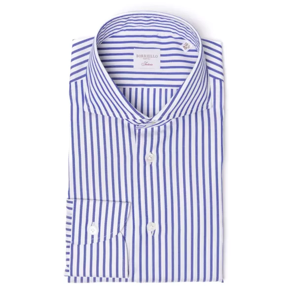 Borriello Gestreiftes Hemd Aus Reiner Baumwolle „Jermyn Stripe" Handgefertigt* Hemden