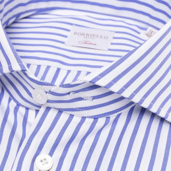 Borriello Gestreiftes Hemd Aus Reiner Baumwolle „Jermyn Stripe" Handgefertigt* Hemden