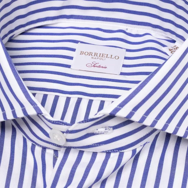 Borriello Gestreiftes Hemd Aus Reiner Baumwolle „Jermyn Stripe" Handgefertigt* Hemden