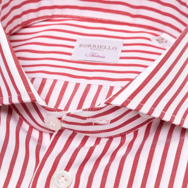 Borriello Gestreiftes Hemd Aus Reiner Baumwolle „Jermyn Stripe" Handgefertigt* Hemden