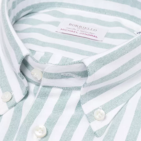 Borriello Gestreiftes Sportshirt Aus Reiner Baumwolle „New Ivy-League" Linea Passion* Freizeithemden