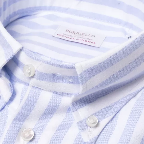 Borriello Gestreiftes Sportshirt Aus Reiner Baumwolle „New Ivy-League" Linea Passion* Freizeithemden