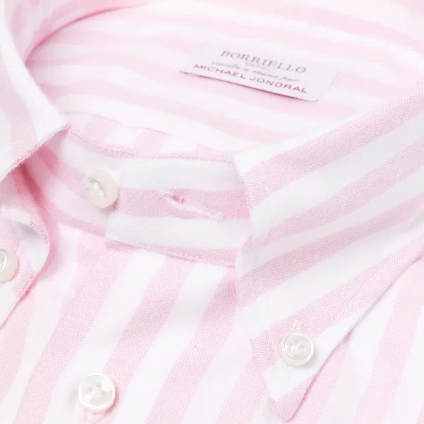 Borriello Gestreiftes Sportshirt Aus Reiner Baumwolle „New Ivy-League" Linea Passion* Freizeithemden