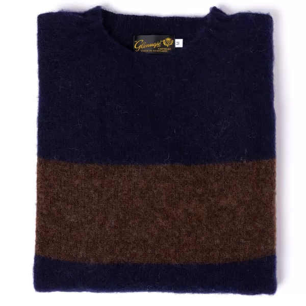 Glenugie Exclusive X Mj: Pullover Aus Reiner Wolle „College Stripe Jumper" C* Strickwaren