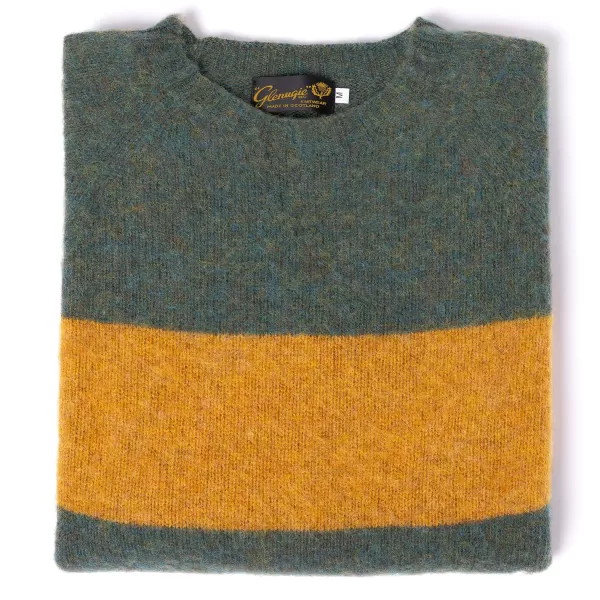Glenugie Exclusive X Mj: Pullover Aus Reiner Wolle „College Stripe Jumper" C* Strickwaren