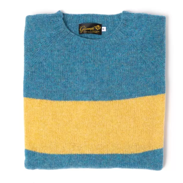 Glenugie Exclusive X Mj: Pullover „Stripe Jumper" Aus Reiner Wolle - C* Strickwaren