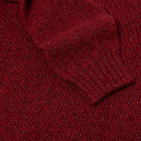 Glenugie X Mj: Pullover „Donegal Polo Jumper" Aus Reiner Wolle Supersoft Lam* Strickwaren