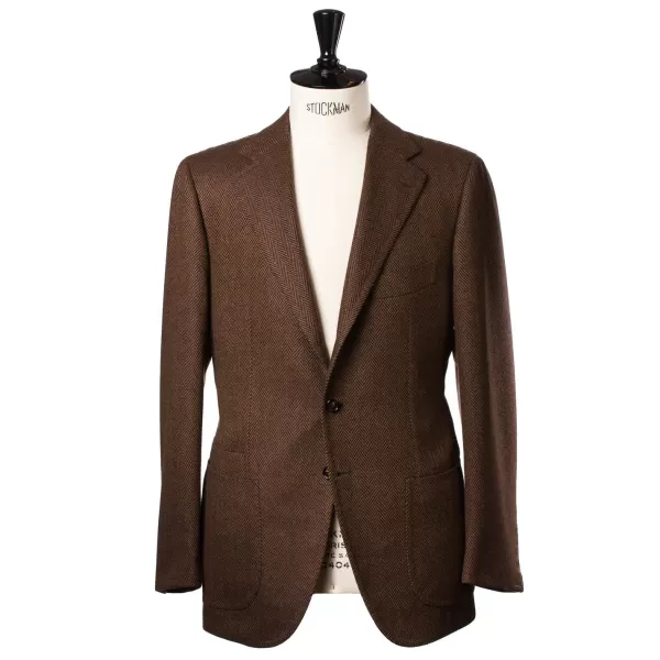 Cesare Attolini Jacke „Herringbone" Aus Reiner Merinowolle Von Fox Brother'S - Pur* Anzugjacke