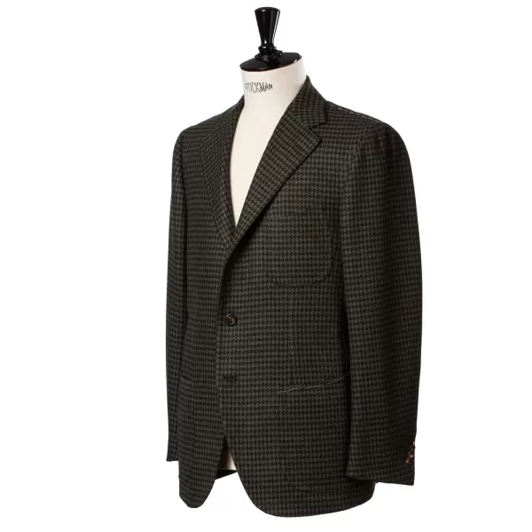 Cesare Attolini Jacke „Houndstooth" Aus Reiner Merinowolle Von Fox Brother'S Pure* Anzugjacke