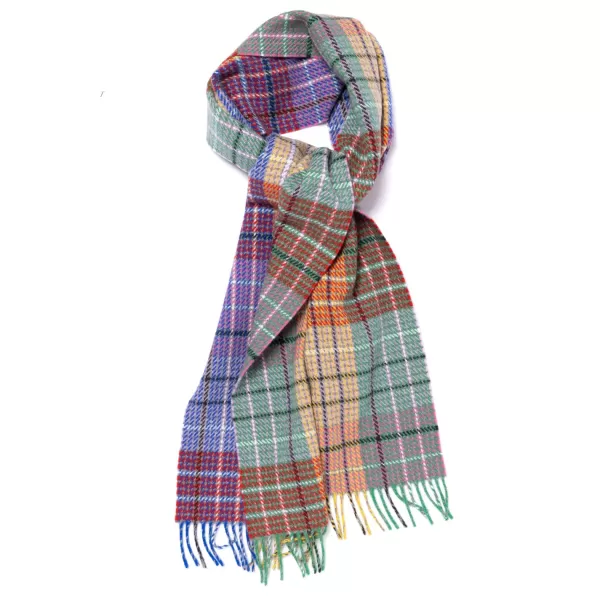 Joshua Ellis X Mj: Heritage Multicolor Check Pure Scottish Lambswool S* Schals