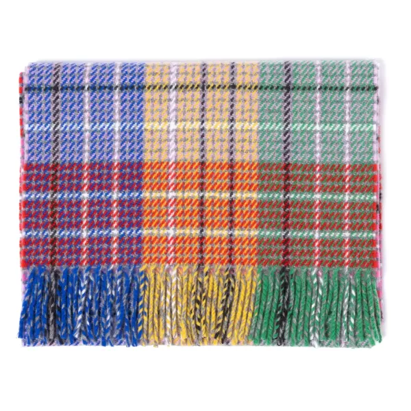 Joshua Ellis X Mj: Heritage Multicolor Check Pure Scottish Lambswool S* Schals