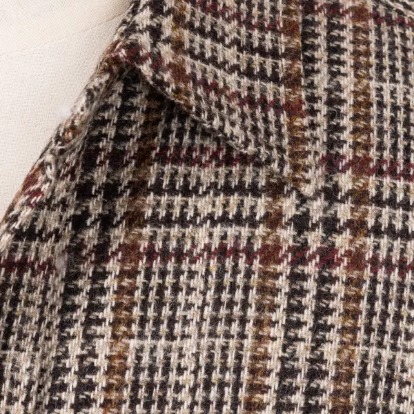 De Petrillo Karierte Sportjacke „Shirt Pocket" Aus Reiner Wolle Von Fe* Teba + Hemdjacken