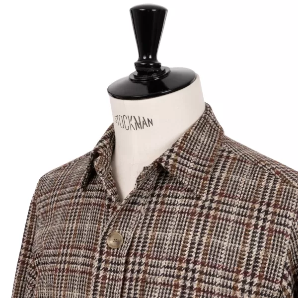 De Petrillo Karierte Sportjacke „Shirt Pocket" Aus Reiner Wolle Von Fe* Teba + Hemdjacken
