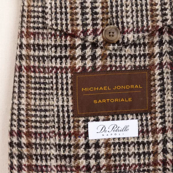 De Petrillo Karierte Sportjacke „Shirt Pocket" Aus Reiner Wolle Von Fe* Teba + Hemdjacken