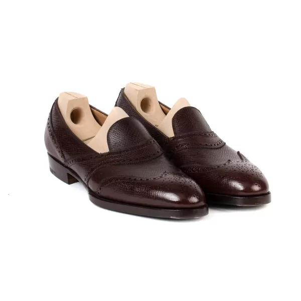 Saint Crispin's Loafer "Scotsman" Aus Dunkelbraunem Kalbsleder "Russian Calf" - Reine* Mto