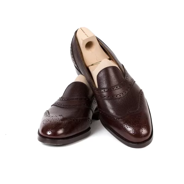 Saint Crispin's Loafer "Scotsman" Aus Dunkelbraunem Kalbsleder "Russian Calf" - Reine* Mto