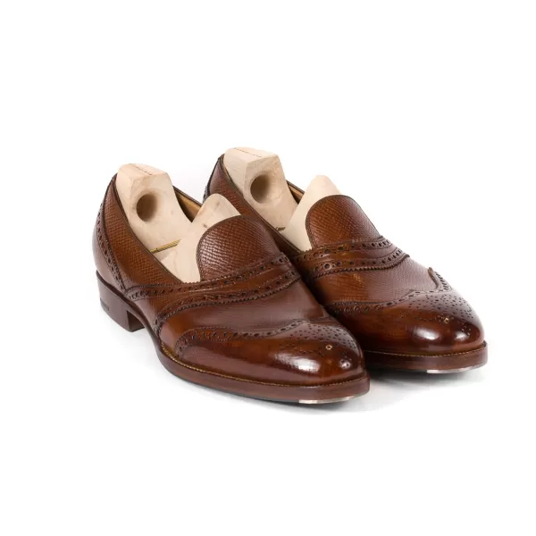 Saint Crispin's Loafer „Scotsman" Aus Mittelbraunem Kalbsleder „Russian Calf" Purel* Mto