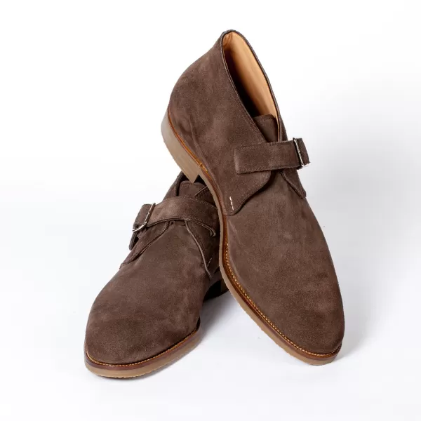 Saint Crispin's Monk-Stiefelette Aus Braunem Wildleder* Mto