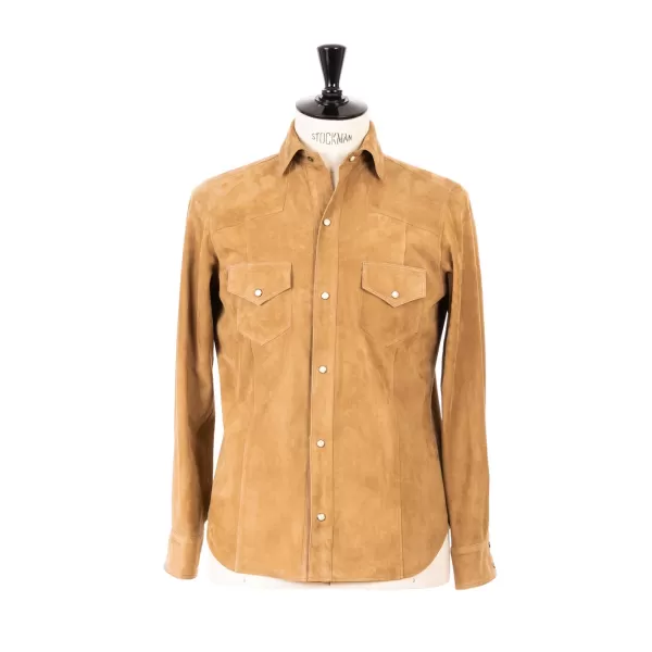 Schutzhütte Overshirt „Italo Western" Aus Feinstem Ziegenleder Handgefertigt* Leder