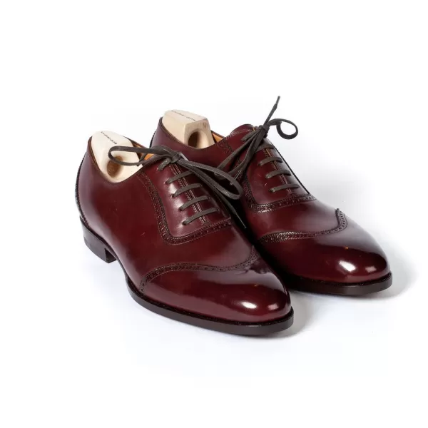 Saint Crispin's Oxford „Queens" Aus Burgunderfarbenem Kalbsleder Handkoloriert* Mto