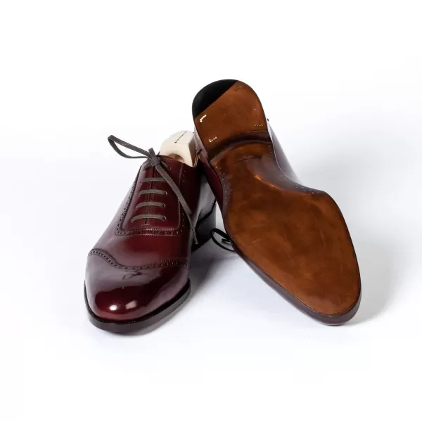 Saint Crispin's Oxford „Queens" Aus Burgunderfarbenem Kalbsleder Handkoloriert* Mto