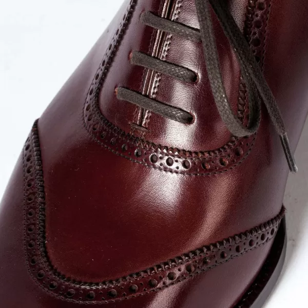 Saint Crispin's Oxford „Queens" Aus Burgunderfarbenem Kalbsleder Handkoloriert* Mto