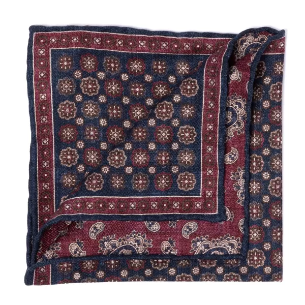 Manufaktur Rosi Rosi Collection X Mj: Einstecktuch „Medallion Double Print" In Reinem S* Taschentücher