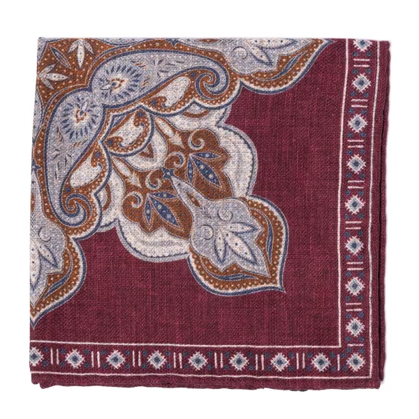 Manufaktur Rosi Rosi Collection X Mj: Einstecktuch „Paisley Square Double Print" In P* Taschentücher