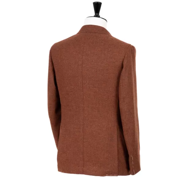 De Petrillo Rostbraune Jacke „Il Cacciatore" Aus Wolle Und Kaschmir Handgefertigt* Anzugjacke