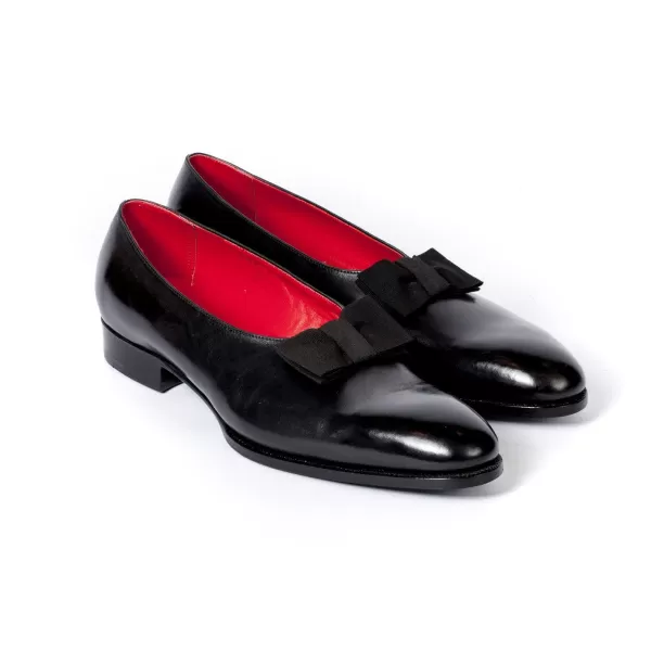 Saint Crispin's Schwarzer Tails-Schuh „Opera" Aus Kalbsleder* Mto